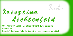 krisztina lichtenfeld business card